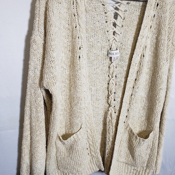 Knox Rose Cozy Cream Knit Sweater Medium - Picture 4 of 12